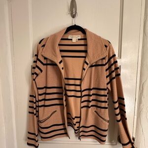 Saltwater LUXE Pink and Black Striped Jacket